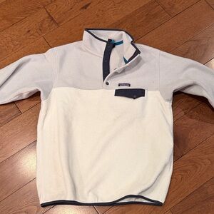 Patagonia Two-Tone Pullover Fleece - Cream & Light Gray